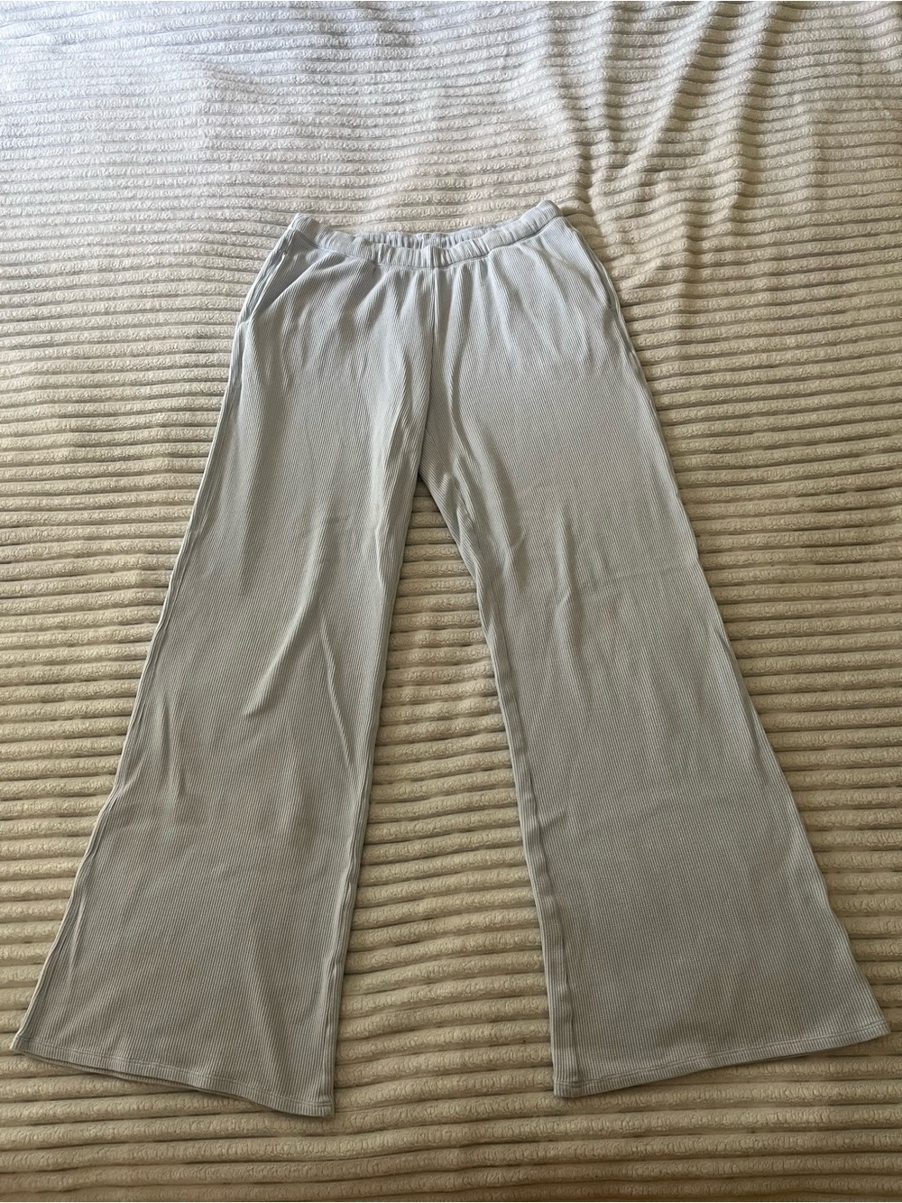 Vuori Waffle Wide Leg Pants in Soft Sky - Picture 5 of 13